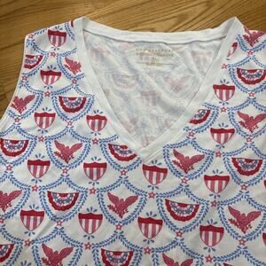 Beaufort Bonnet Company Women's Pajama Set Sz XL 100% Pima Cotton Patriotic